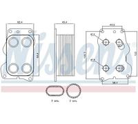 Radiatore olio motore raffreddato ad acqua 90740 NISSENS per CITROËN PEUGEOT