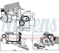 Radiatore olio motore raffreddato ad acqua 90924 NISSENS per RENAULT NISSAN OPEL