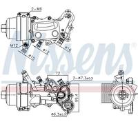 Radiatore olio NISSENS 90992