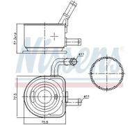 Radiatore olio motore raffreddato ad acqua 91230 NISSENS per KIA HYUNDAI