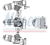 Radiatore olio motore raffreddato ad acqua 91309 NISSENS per VW AUDI SKODA SEAT