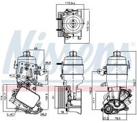 Radiatore olio motore raffreddato ad acqua 91326 NISSENS per CITROËN PEUGEOT DS