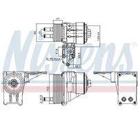 Radiatore olio motore raffreddato ad acqua 91328 NISSENS per FORD LAND ROVER
