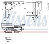Radiatore olio motore raffreddato ad acqua 91329 NISSENS per FORD