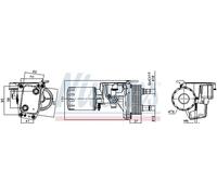Radiatore olio, olio motore NISSENS 91337