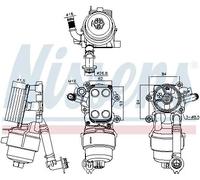 Radiatore olio motore raffreddato ad acqua 91340 NISSENS per CITROËN PEUGEOT