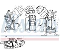 Radiatore olio motore raffreddato ad acqua 91355 NISSENS per FIAT OPEL CHEVROLET