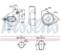 NISSENS 91362 Radiatore olio motore