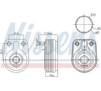 Radiatore olio, olio motore NISSENS 91372