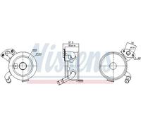 Radiatore olio motore raffreddato ad acqua 91379 NISSENS per LEXUS RX