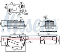 Nissens Radiatore olio motore 91380 – raffreddato ad acqua per Jeep Wrangler IV 2.0 T-GDi