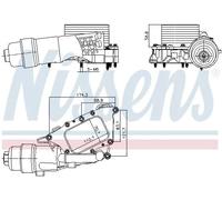 NISSENS Radiatore olio motore