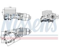 Radiatore olio motore raffreddato ad acqua 91400 NISSENS per MINI BMW