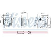 Radiatore olio motore Alluminio 91436 NISSENS