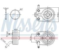 Radiatore olio motore raffreddato ad acqua 91447 NISSENS per HYUNDAI KIA