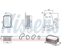 NISSENS 91562 Radiatore olio motore