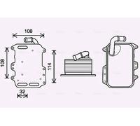 PRASCO AI3405 Radiatore olio motore
