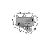 Radiatore olio motore raffreddato ad acqua AL3152 AVA QUALITY COOLING per FIAT