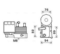 AVA COOLING SYSTEMS FD3598H Radiatore olio motore