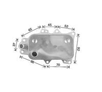 Radiatore olio motore raffreddato ad acqua FD3684 AVA QUALITY COOLING per FORD