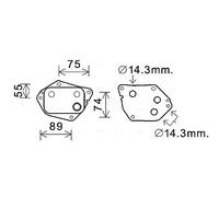 Radiatore olio motore raffreddato ad acqua HY3288 AVA QUALITY COOLING per KIA