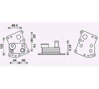 Radiatore olio motore raffreddato ad acqua MS3701 AVA QUALITY COOLING