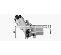 Radiatore olio motore raffreddato ad acqua OL3702H AVA QUALITY COOLING per OPEL