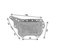 Radiatore olio motore raffreddato ad acqua RT3657 AVA QUALITY COOLING per OPEL