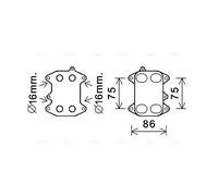AVA COOLING SYSTEMS VN3388 Radiatore olio motore