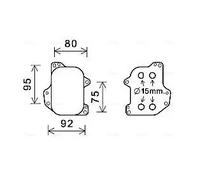Radiatore olio motore raffreddato ad acqua VN3393 AVA QUALITY COOLING per VW