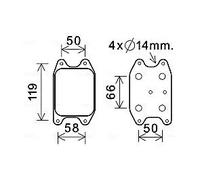 PRASCO Radiatore olio motore