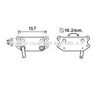 AVA QUALITY COOLING Radiatore Olio Adatto Per Volvo V70 II P80_ 2.4 SW 2.0 875