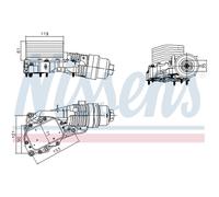 Radiatore olio motore raffreddato ad acqua 91400 NISSENS per MINI BMW