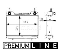 Radiatore olio motore CLC 27 000P MAHLE per MERCEDES-BENZ 124 Tre volumi