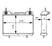 Radiatore olio, olio motore MAHLE CLC 27 000P per W124) 3 1993-1995