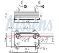 Nissens Radiatore olio motore 90707 per filtro dell'olio senza guarnizioni né filtro