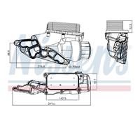 Radiatore olio, olio motore NISSENS 90933