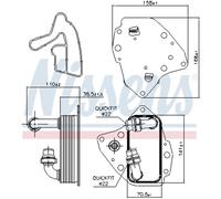 Radiatore olio motore raffreddato ad acqua 90996 NISSENS per FIAT LANCIA OPEL