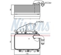 Radiatore olio, olio motore NISSENS 91100