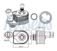 Nissens Radiatore olio motore 91101 106x91 Adatto per Iveco Daily IV