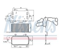 NISSENS Radiatore olio, Olio motore 91225