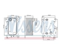 Radiatore olio, olio motore NISSENS 91266