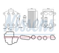 Nissens Radiatore olio motore 91272 - raffreddato ad acqua con guarnizioni per Audi A6 C7/Avant