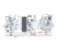 Radiatore olio, olio motore NISSENS 91299