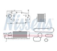 Radiatore olio, olio motore NISSENS 91303