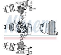 Radiatore olio, olio motore NISSENS 91309