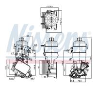 Radiatore olio, olio motore NISSENS 91326