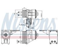 Radiatore olio, olio motore NISSENS 91328