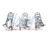 Radiatore olio, olio motore NISSENS 91343