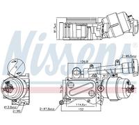 Radiatore olio, Olio motore NISSENS 91346 per OPEL COMBO Tour 1.3 2004-2011